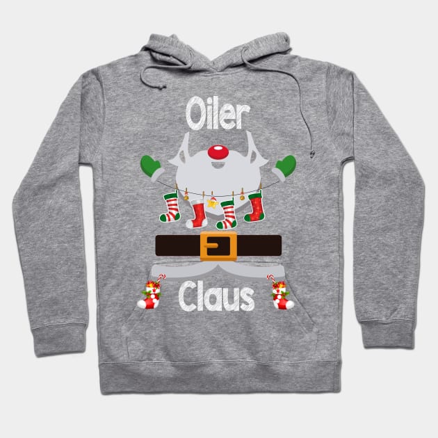 Oiler Claus Santa Christmas Costume Pajama Hoodie by johnbbmerch